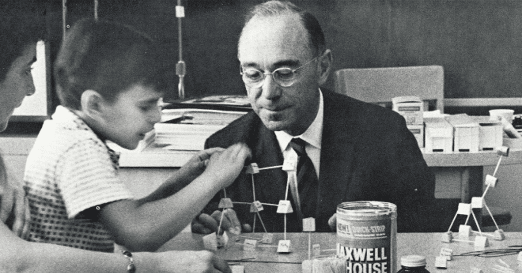 Jerome Bruner working with a student